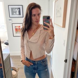 ASOS Cropped Pink Motorcycle Jacket